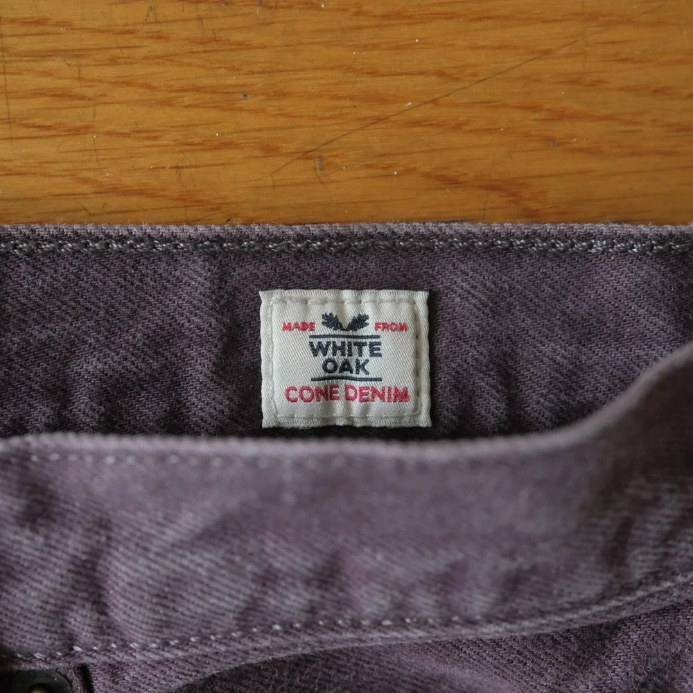 Levi's 501 Jeans Mens Purple White Oak Cone Denim Straight Leg 34x34 Heritage